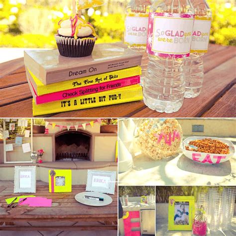 neon  neutral  glad   born adult birthday party idea