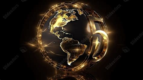 3d Rendered Image Depicting The Symbol Of Global Economy Powerpoint ...