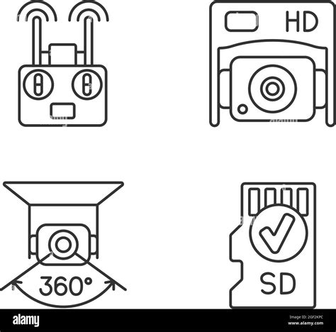 Effective Drone Use Linear Manual Label Icons Set Stock Vector Image And Art Alamy