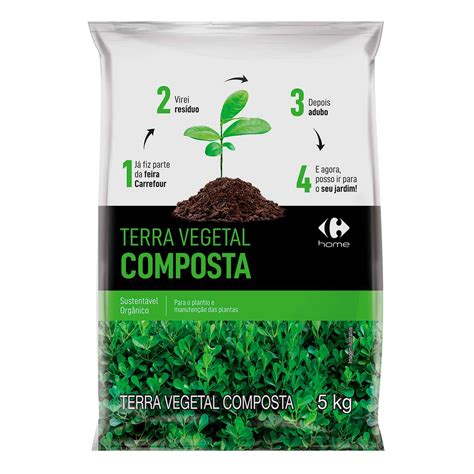 Terra Vegetal Composta Orgânica Carrefour 5 Kg - Carrefour - Carrefour