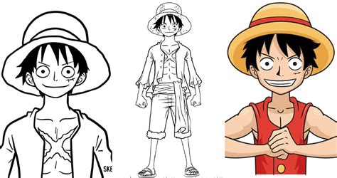 Luffy Drawing With Color