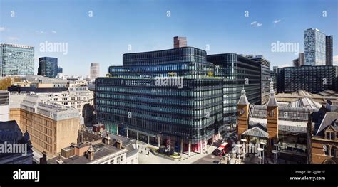 Elevated Overall View Of 100 Liverpool Street In City Of London Context 100 Liverpool Street