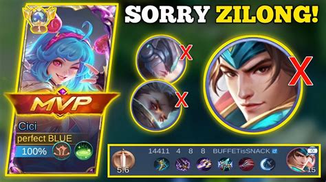 Cici Broken Build Cici Vs Zilong Mythic Rank Mlbb Cicimlbb