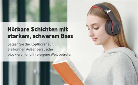 Glynzak Bluetooth Kopfh Rer Over Ear H Spielzeit Kopfh Rer Kabellos