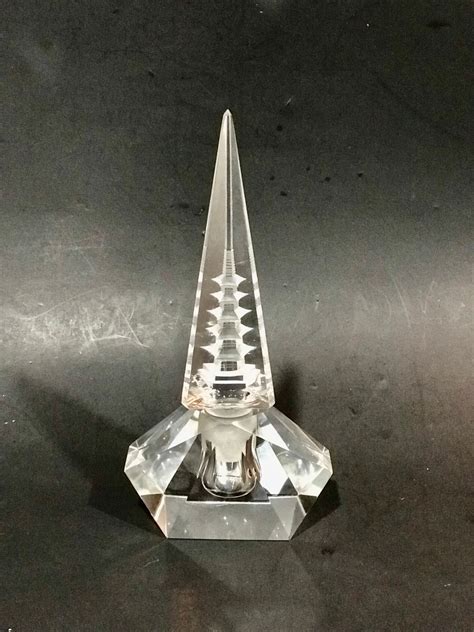 HOYA Pagoda Cut Crystal Perfume Bottle Vintage Faceted Clear - Etsy