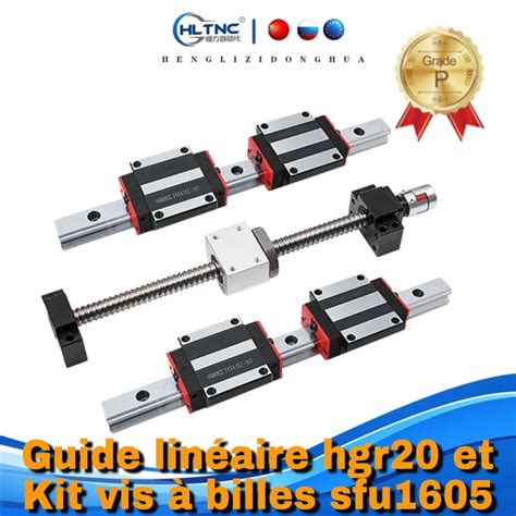 Kit De Routeur CNC Avec Rails Lin Aires De 20mm 2 Pi Ces De Guide Carr