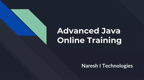 Ppt Advanced Java Online Training Powerpoint Presentation Free