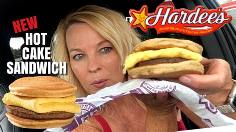 Hardees New Hot Cake Sandwich Review Youtube