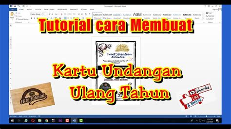 Cara Membuat Kartu Ucapan Ulang Tahun Dengan Microsoft Word Ucapan Hot Sex Picture