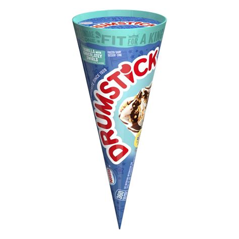 Drumstick King Size Vanilla With Chocolatey Swirls Ice Cream Cone 1ct