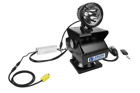 Larson Electronics 65w Led Light With Remote Controlled Pan Tilt Base 4355 Lumens 120