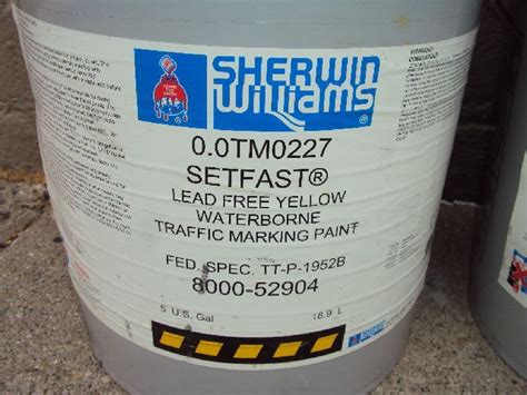 15 Gallons Sherwin Williams 00tm0227 Setfast Yellow Traffic Marking