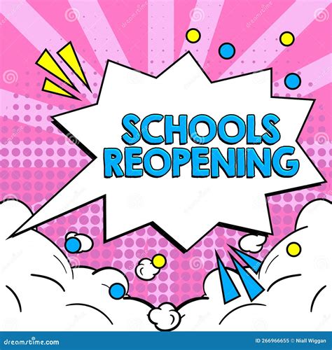 Conceptual Caption Schools Reopening. Conceptual Photo Classes are Over