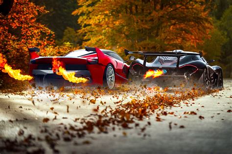 supercars, Car, Vehicle, McLaren P1, Ferrari FXX, Ferrari FXX K ...