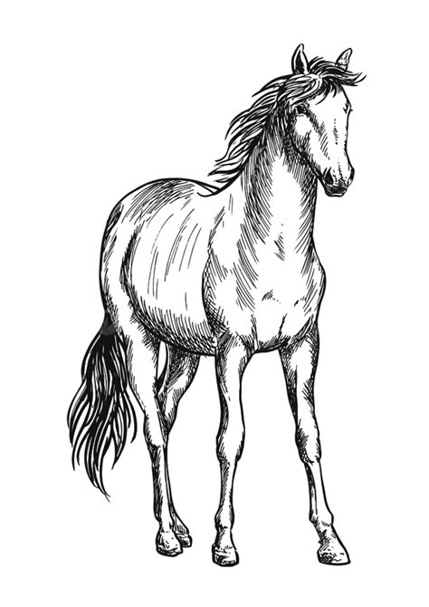 Horse Standing Vector Hd Png Images Beautiful White Horse Standing