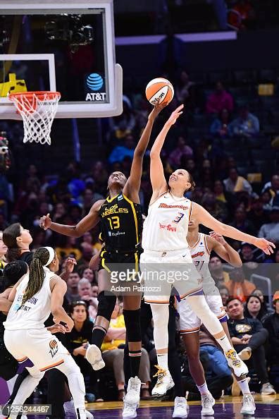 Chiney Ogwumike Of The Los Angeles Sparks Reaches The Tip Off During News Photo Getty Images