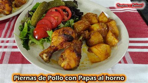 Piernas De Pollo Con Papas Al Horno A Mi Manera Delicioso Youtube