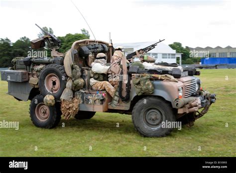 Sas Vehicle Land Rover In Action Stock Photo Royalty Free Image