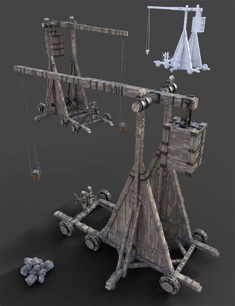 Medieval Trebuchets Daz 3d