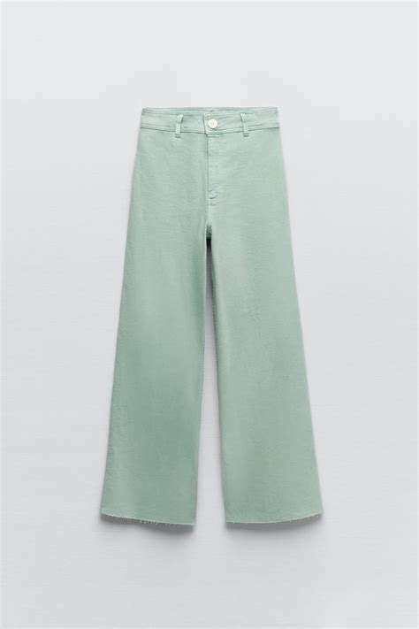 ZW THE MARINE STRAIGHT JEANS Light Green ZARA United States Cutie