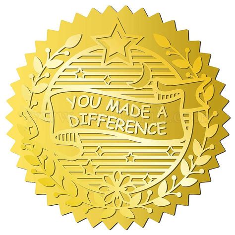 Wholesale Craspire Pcs Inch You Made A Difference Gold Foil