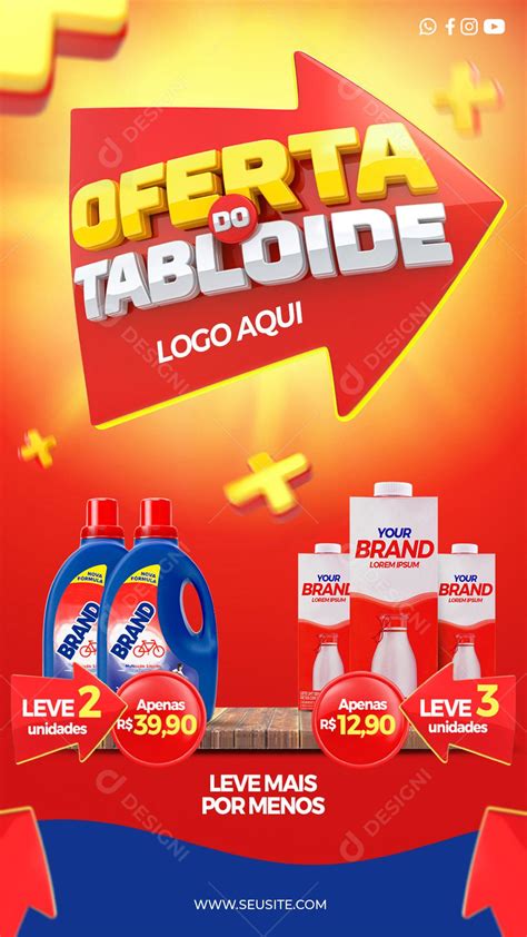 Post Story Supermercado Oferta Do Tabloide Produtos Social Media Psd