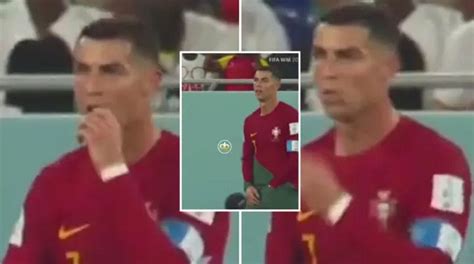 Ronaldo gây sốc móc đồ ăn từ quần lót bỏ vào miệng ở trậ