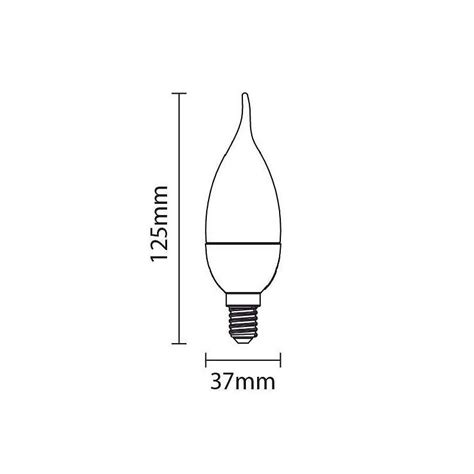 Lot De 6 Ampoules Led E14 6w Flamme Coup De Vent Équivalent 40w Blanc