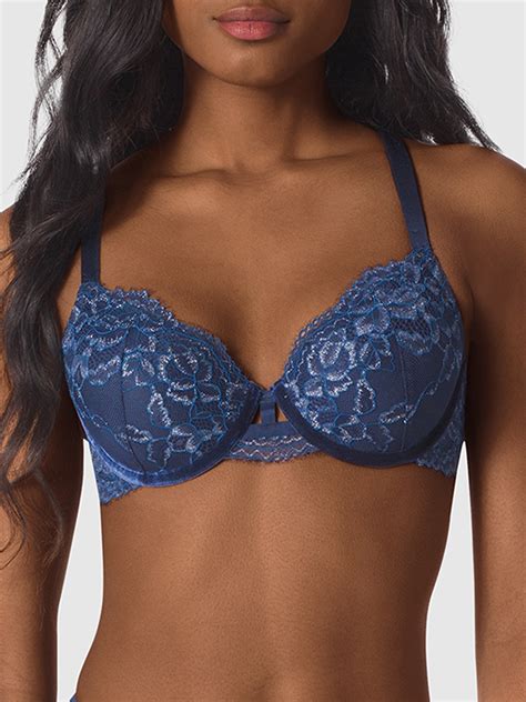 Buy La Senza Navy Blue Lace Underwired Lightly Padded Everyday Bra 11164674 57m6 Bra For Women