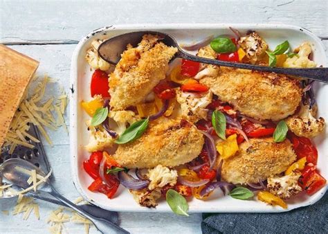 Parmesan Chicken Traybake Recipe