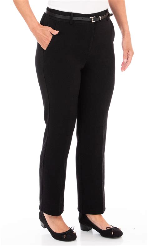 Anna Rose Straight Leg Trousers 27 Inch In Black Klass