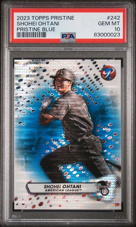 2023 Topps Pristine Shohei Ohtani Blue Pristine 4 75 PSA 10 Dodger Blue