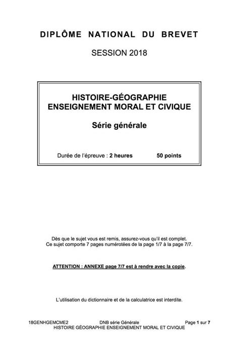 Brevet Histoire Amerique Du Nord Communaut Mcms