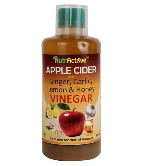 Nutractive Apple Cider With Ginger Garlic Lemon And Honey 500 Ml Unflavoured Buy Nutractive Apple