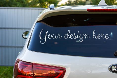 Car Decal Mockup Svg Mockup Rear Car Window Vinyl Mockup Etsy