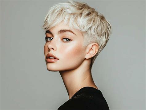 5 Very Short Pixie Haircuts Styled With Textured White Blonde Edges ArtFasad