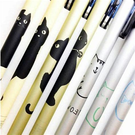 Cat Pen Stationary Writing School Supplies Gold Or Silver Etsy Cat