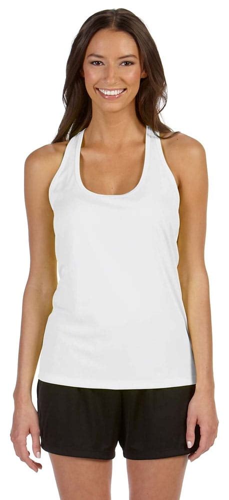 All Sport W2079 Ladies Performance Racerback Tank Top White X Small