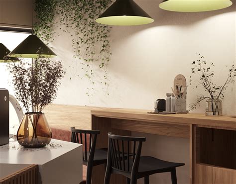 Sweet interior design cafe on Behance