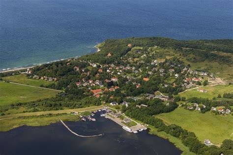 Vitte Von Oben Landschaft Der Ostseek Ste Auf Der Insel Hiddensee Bei