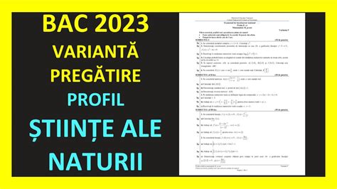 BACALAUREAT MATEMATICA 2023 VARIANTA PREGATIRE BAC MODEL REZOLVAT