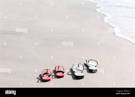 Sandals Flip Flops On The Beach Stock Photo Alamy