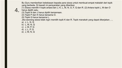 Contoh Soal Penalaran Analitis Test Pptx