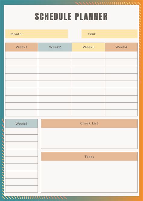 Schedule Planner Template in Word, PDF, Google Docs - Download ...