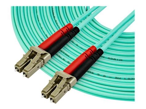 10m Om4 Lc Multimode Duplex Fiber Optic Patch Cable Aqua