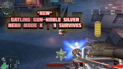 Crossfire West NEW Gatling Gun Noble Silver Hero Mode X 9