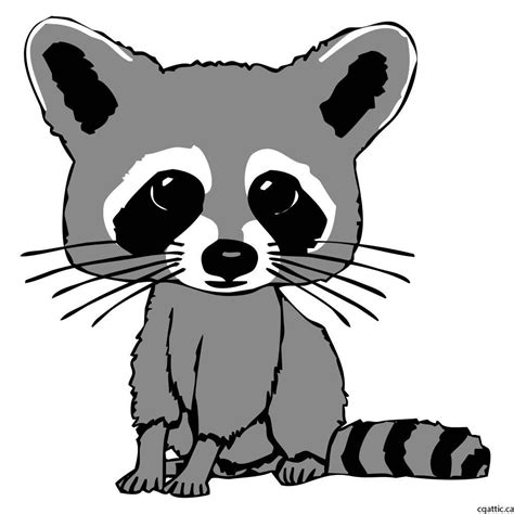 Cartoon Raccoon Drawing In 4 Steps With Photoshop Raccoon Drawing