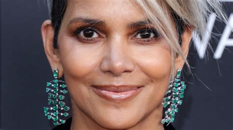 Halle Berry Shows Off Purple Hair With A Smile