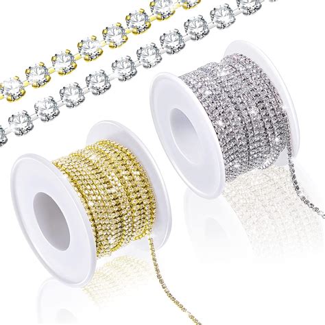 Amazon Dowarm 1 Roll 10 Yards Rhinestone Chain Crystal