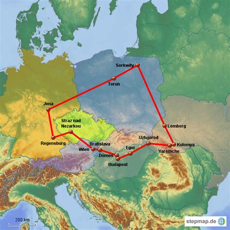 StepMap 2014 Osteuropa Landkarte für Deutschland